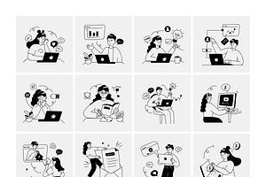 Animated Productivity Illustrations