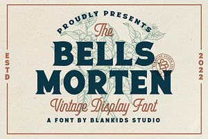 Bells Morten A Vintage Display Font