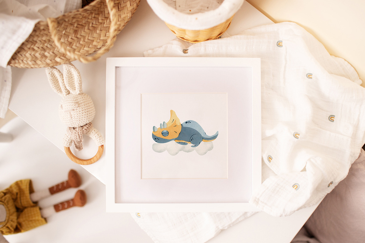 Dino Land Watercolor Clipart, an Animal Illustration by natalisart (Photo 2 of 11)