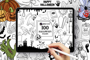 Halloween Procreate stamps
