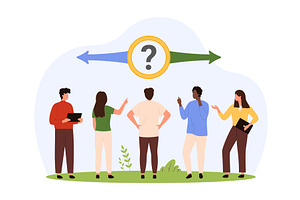 Choice of solution, direction to, a Person Illustration by Flashvector