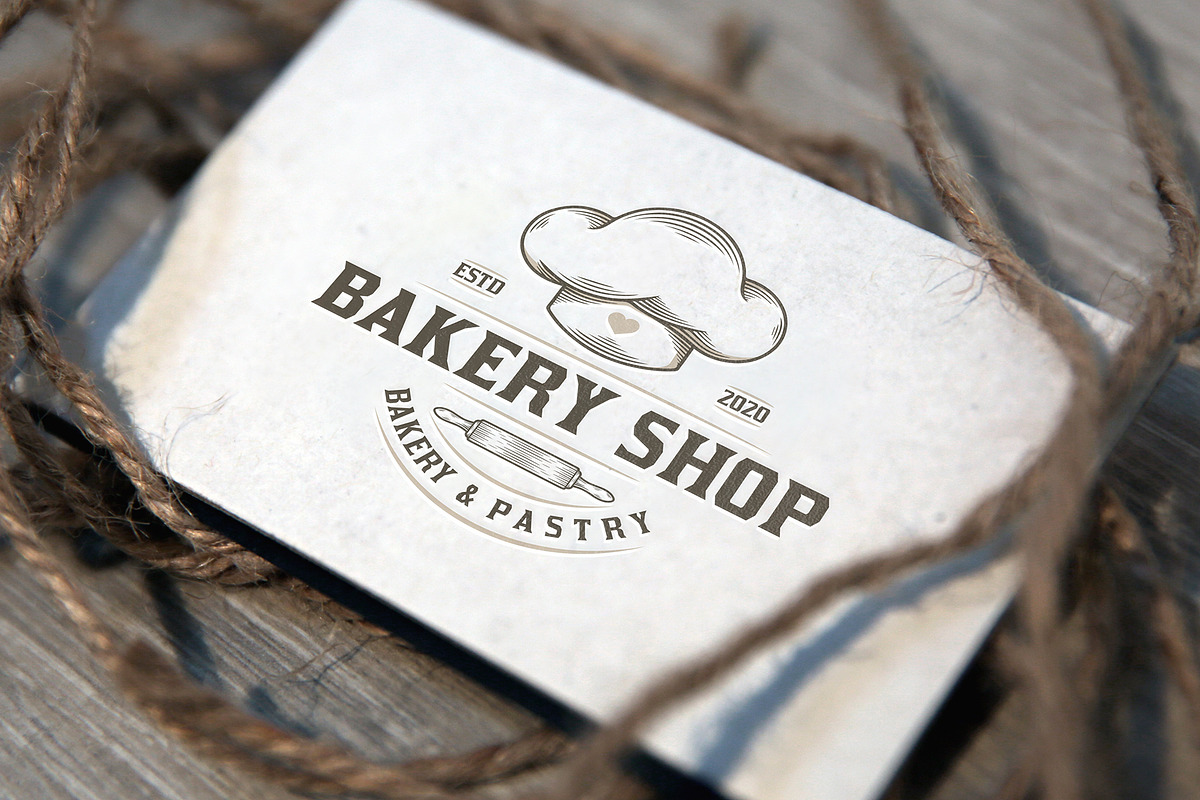 Bakery Shop Vintage Logo Template, a Branding & Logo Template by vectorwithin (Photo 1 of 3)