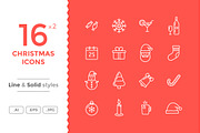 Christmas Icons, a Solid Icon by filborg (Thumbnail 1 of 2)