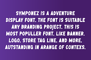 Symponez - Adventure Display Font, a Sans Serif Font by QR Design Studio (Thumbnail 5 of 6)