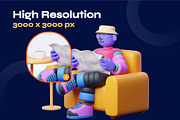 Coffee Culture: 3D Character Illustr, a Characters & Person 3D Model by orenjidesign (Thumbnail 3 of 8)