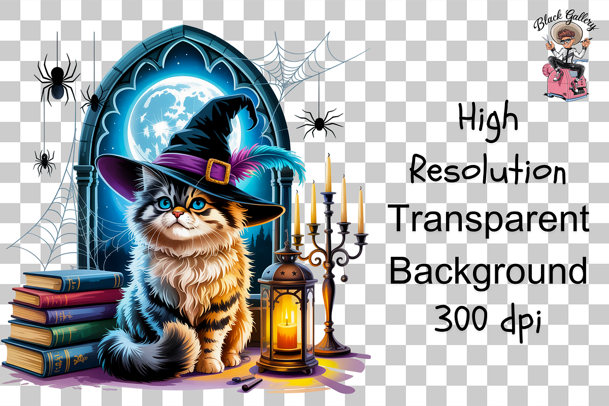Halloween Cat PNG Bundle, a Graphic by Rina Akther (Photo 10 of 11)