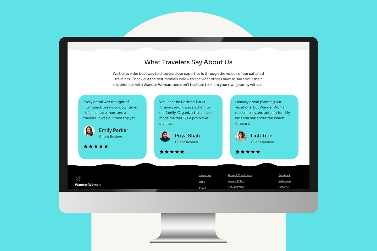 Family Travel Itinerary Wix Template preview 3