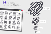 Space Line Icons Set, an Outline Icon by Voysla's Shop (Thumbnail 3 of 4)