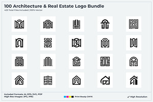 Architecture Real Estate Logo Pack, a Branding & Logo Template by Vectorium Studio