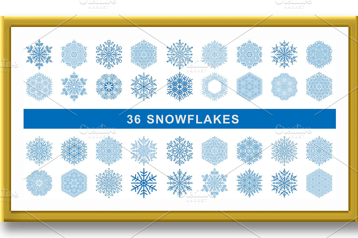 Set of Round Vector Snowflakes With, a Graphic by FineArtStudio (Photo 3 of 3)