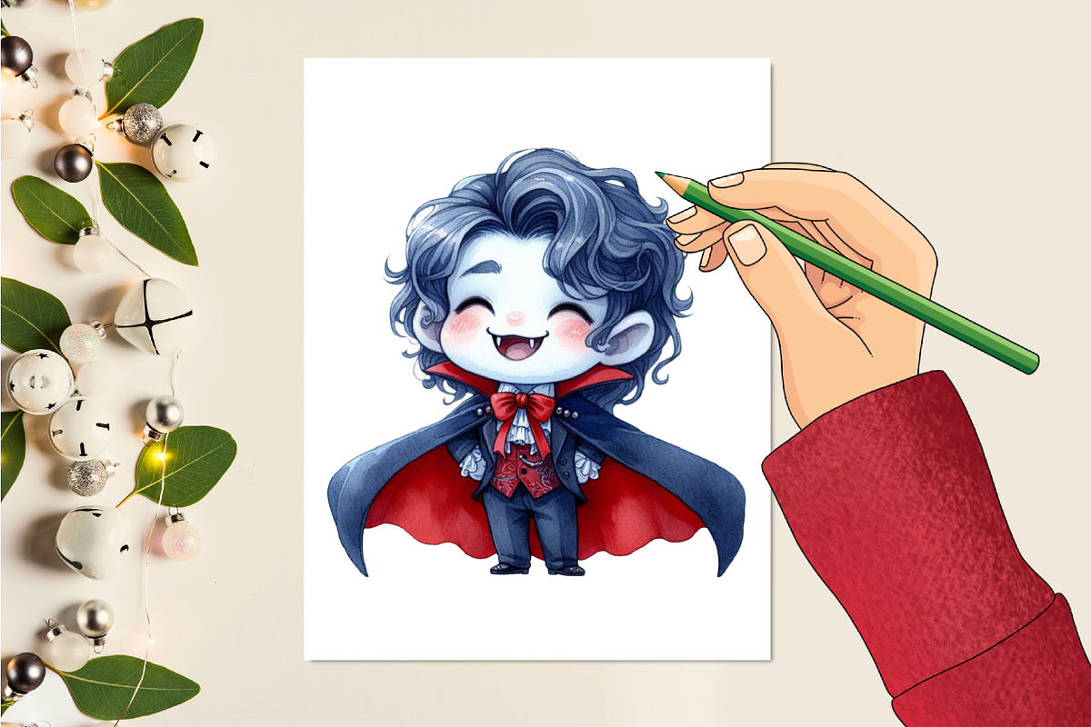 Halloween Vampire Sublimation, a Seasonal Illustration by Craft Nest (Photo 2 of 5)