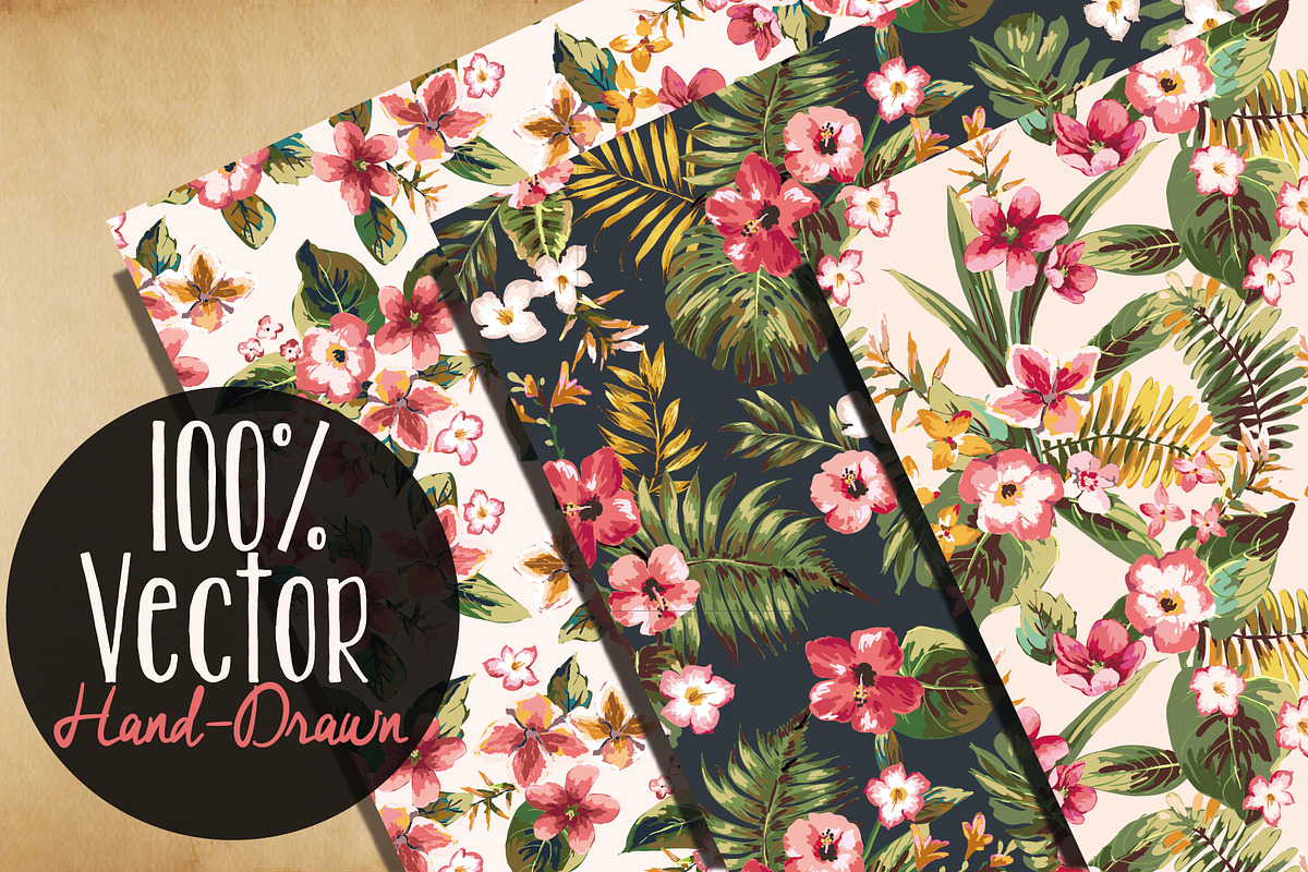 Seamless tropical patterns Vol.1 preview 5