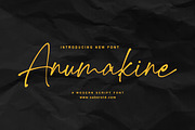 Anumakine, a Script Font by Zelda Graphic (Thumbnail 1 of 6)