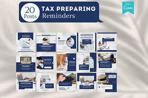 200 Tax Preparing Canva Templates