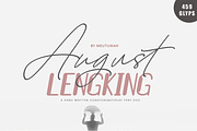 August Bold & LENGKING SLANT, a Script Font by Meutuwah (Thumbnail 1 of 7)