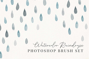 Raindrops Photoshop Brush Set