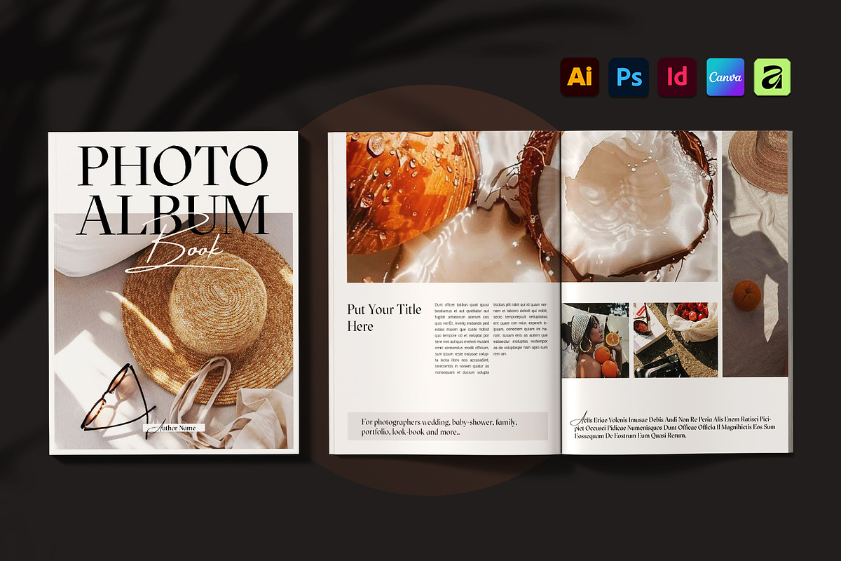 Photo Album Book Template, a Magazine Template by ArtisanaAura (Photo 1 of 14)
