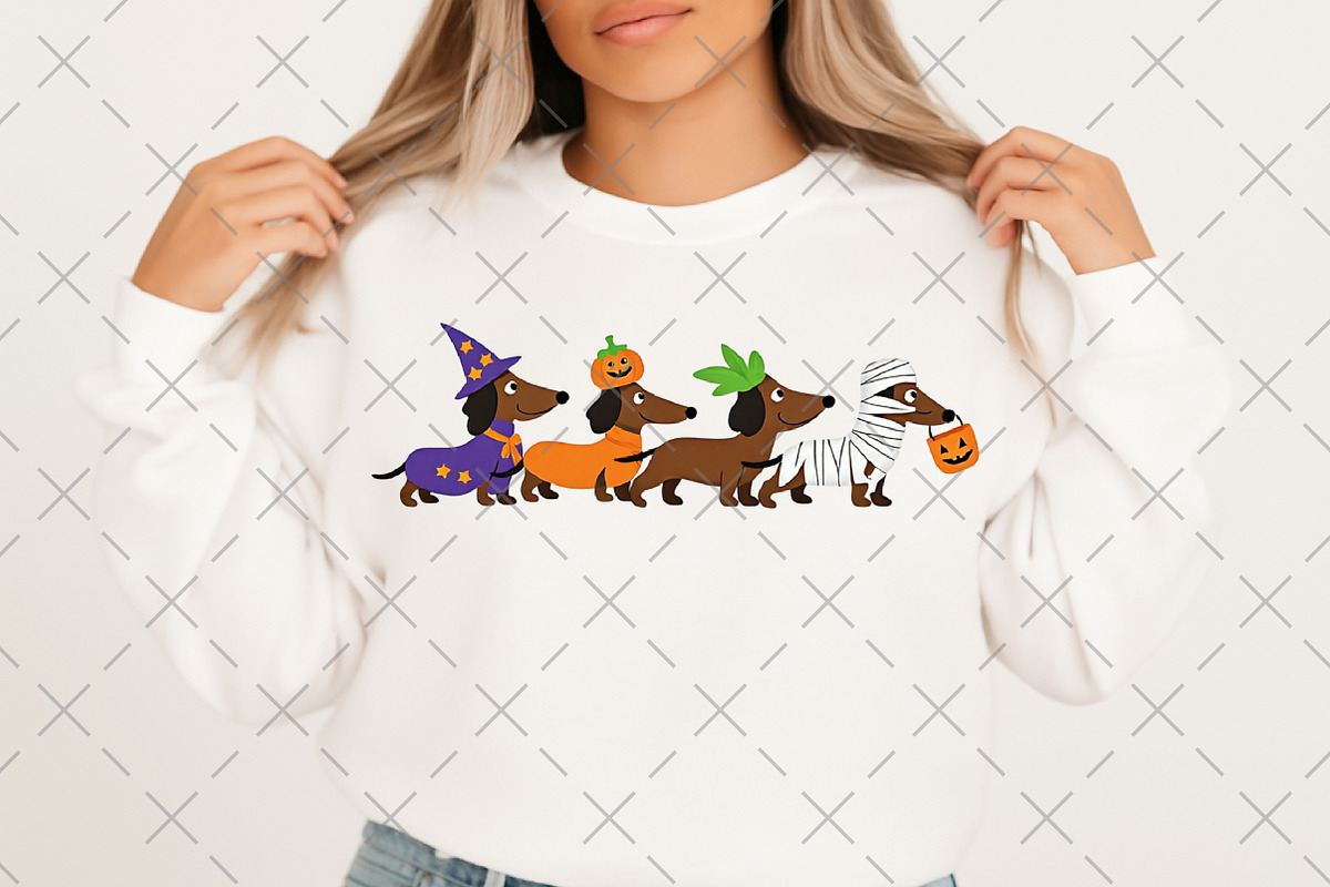 Cute Halloween Dachshund Dog PNG, an Illustration by Craft Nest (Photo 6 of 6)