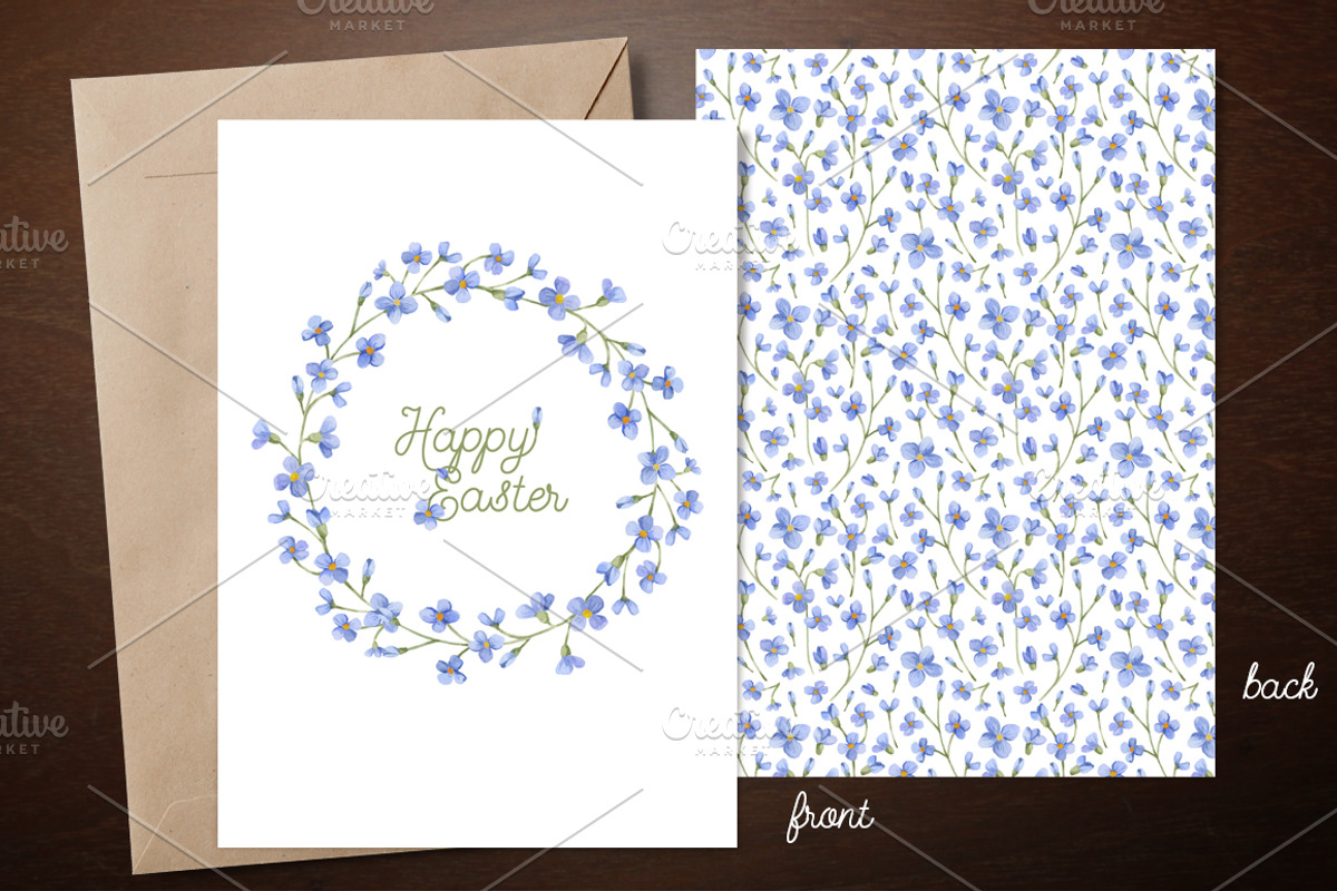 Happy Easter Cards watercolor, a Card Template by NataliVA (Photo 3 of 4)