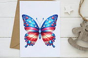 American Butterfly Patriotic Design, an Illustration by Designworld (Thumbnail 5 of 7)