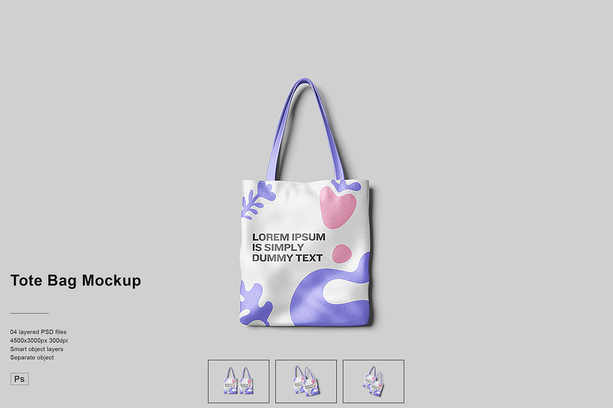 Tote Bag Mockup, an Apparel Mockup by NyakBiett (Photo 1 of 5)