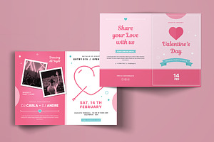 Valentine Day Party Bifold Brochure