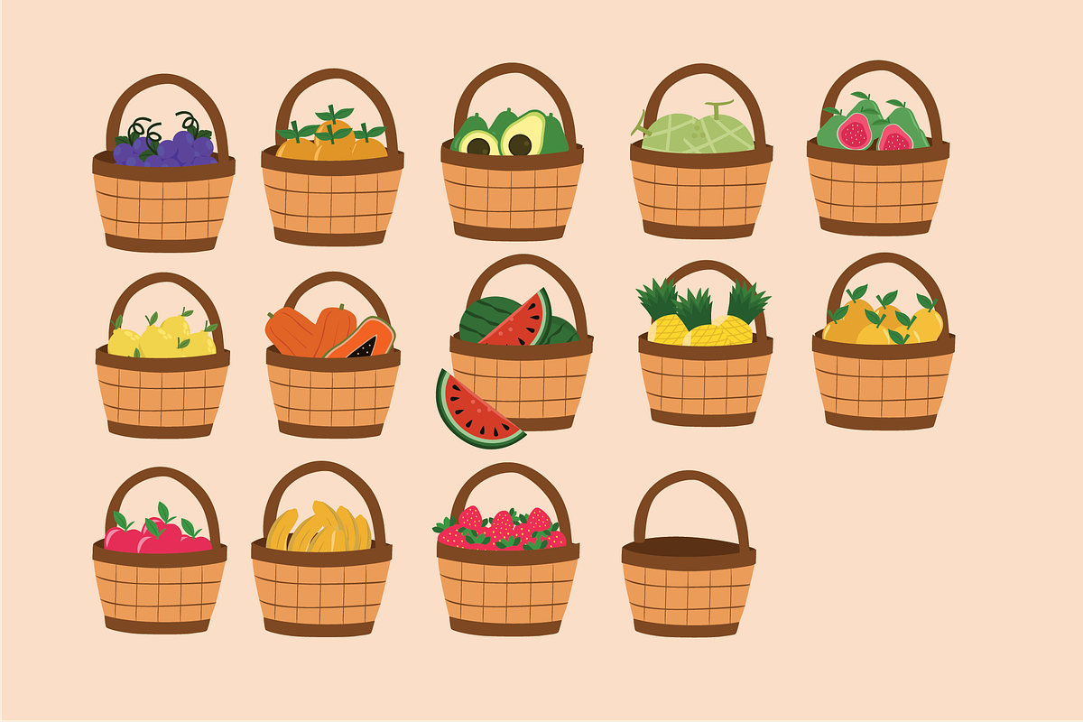 Cute Fruits Vector Illustration, a Food Illustration by Berdansabersama (Photo 3 of 7)