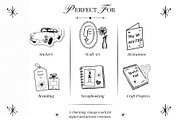 Retro Lounge Line Art Bundle, a Decorative Illustration by Fins and Fiction (Thumbnail 4 of 6)