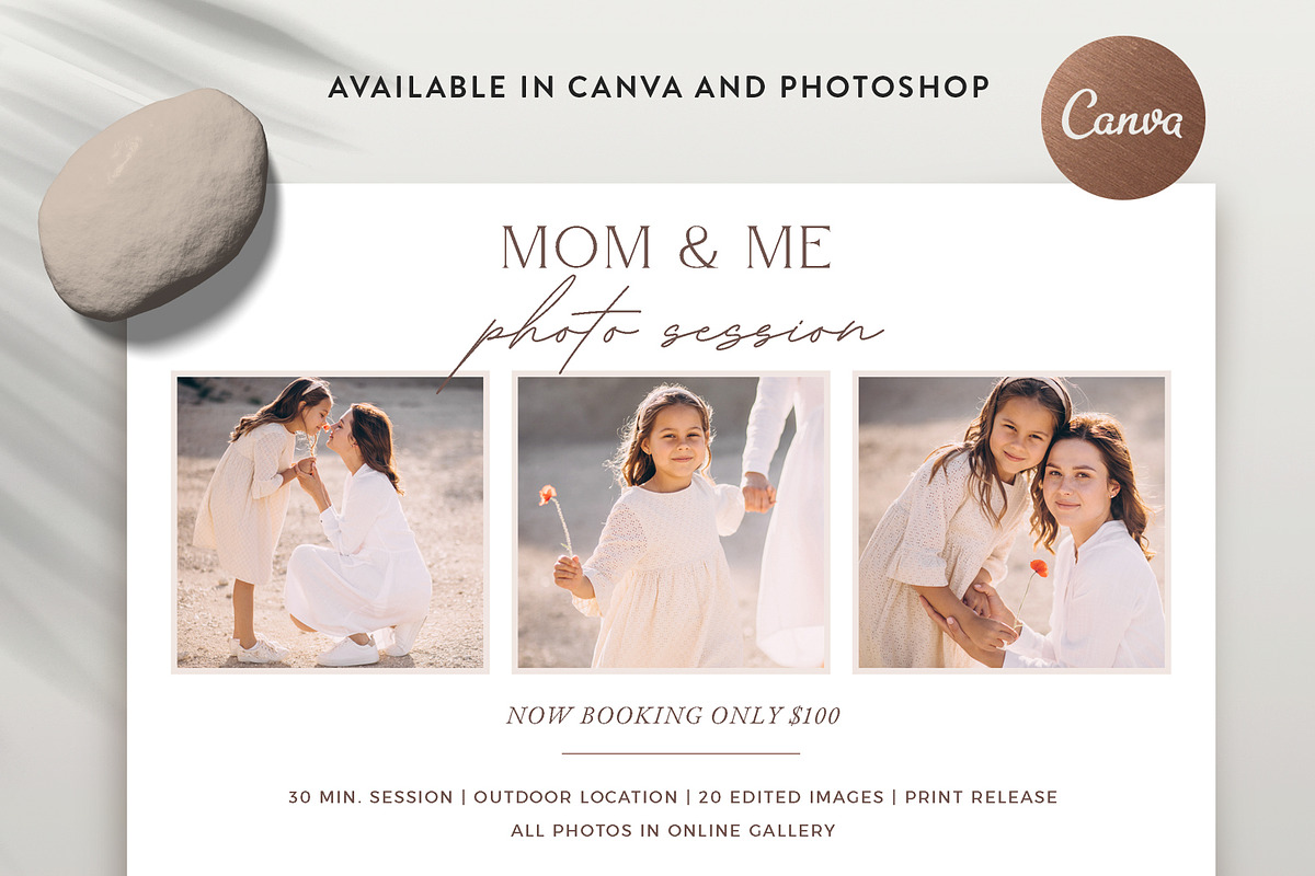 Mommy and Me Mini Session | Mother, a Marketing Template by Bellenity Design