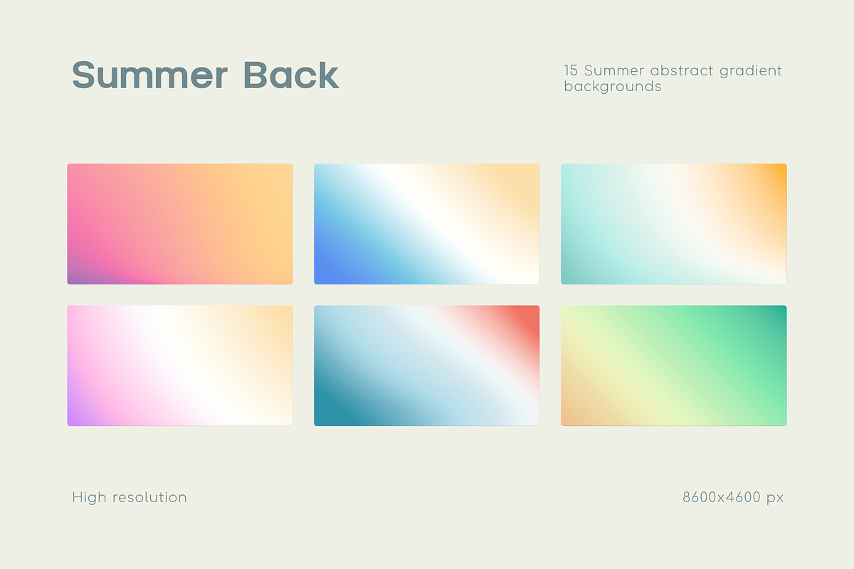Summer Abstract Gradient Collection, a Texture Graphic by Ghurafa Studio (Photo 3 of 10)