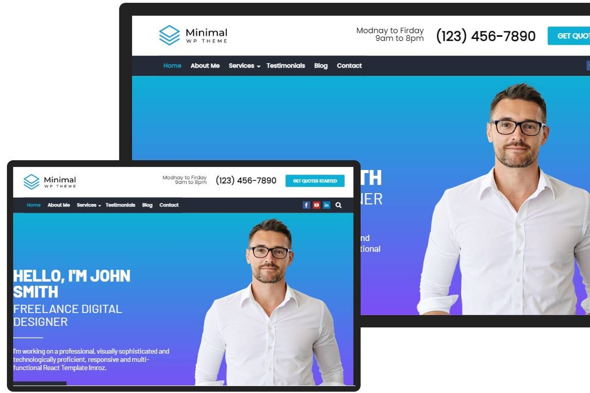 Portfolio WordPress Theme - Minimal preview 5