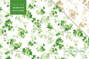 Ivy. Seamless Pattern.