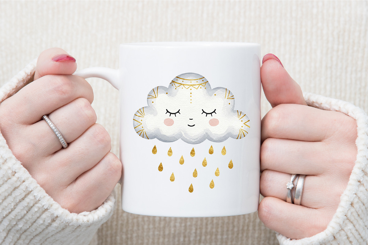 Watercolor Boho Sky Character, an Illustration by Sublimation Artist (Photo 5 of 6)