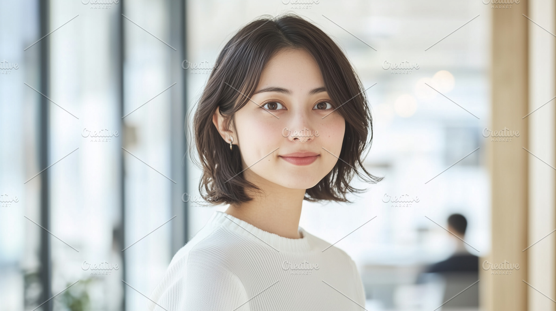 Natural beauty woman in office, a Business Photo by MistyDay