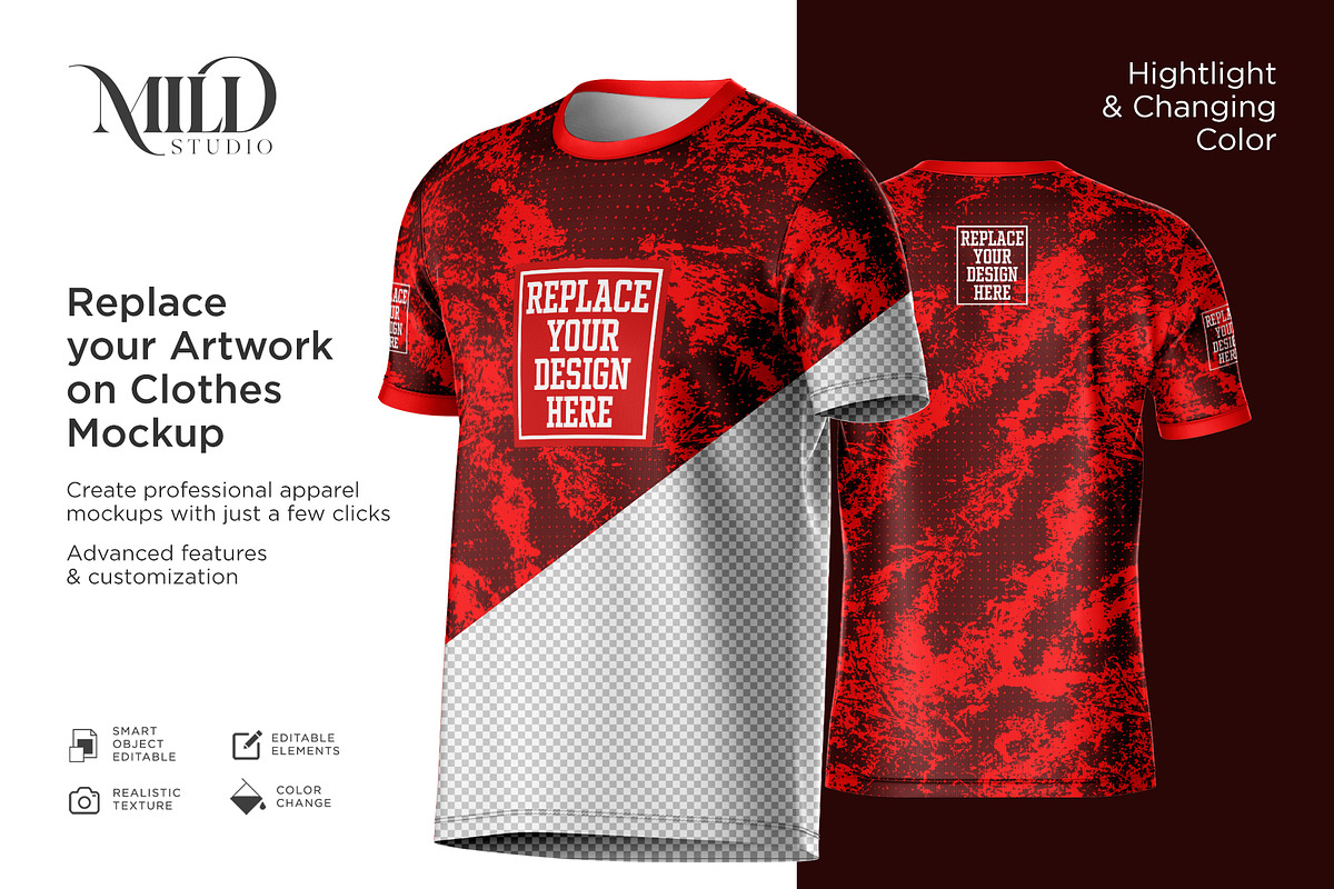 Short Sleeve Jersey Set Mockup, a Shirt Mockup by Mildstudio (Photo 3 of 9)