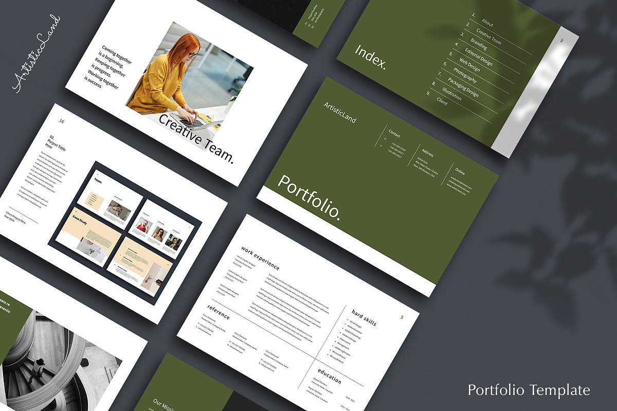 Minimal / Portfolio Template | Canva, a Brochure Template by ArtisticLand (Photo 1 of 9)