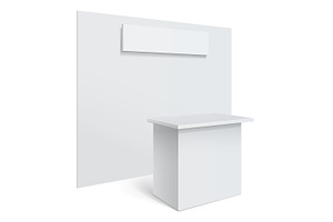 White Reception Or Information Desk