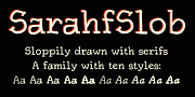 SarahfSlob, a Slab Serif Font by Ingrimayne Type (Thumbnail 1 of 11)