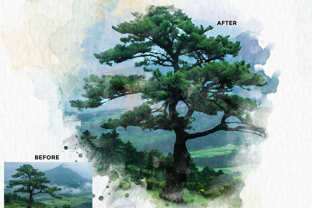 Classic Watercolor FX — Ps Action, an Action Add-On by Studio Retouch (Photo 7 of 12)