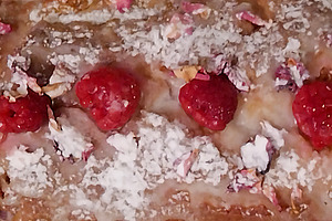 Cake with a golden-brown crust closeup shot, a Food & Drink Photo by DanFLCreativo