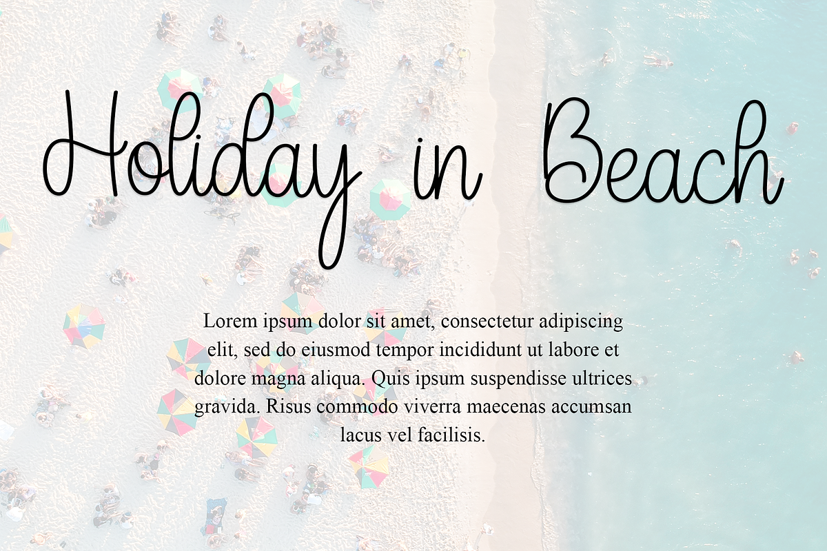 Sunday Holiday, a Handwritten Font by InermediaSTUDIO (Photo 8 of 8)