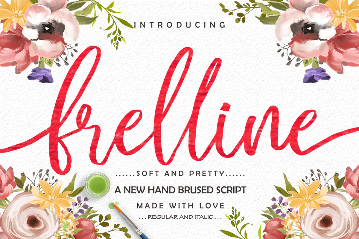 Frelline Script, a Script Font by Soft Creative (Photo 1 of 8)
