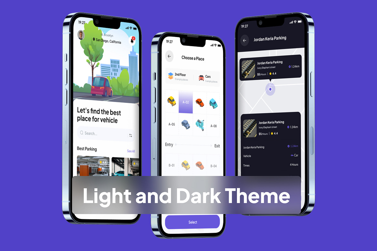 OneSpace - Parking Apps UI Kits, an UI Kit Template by Minialis (Photo 5 of 6)