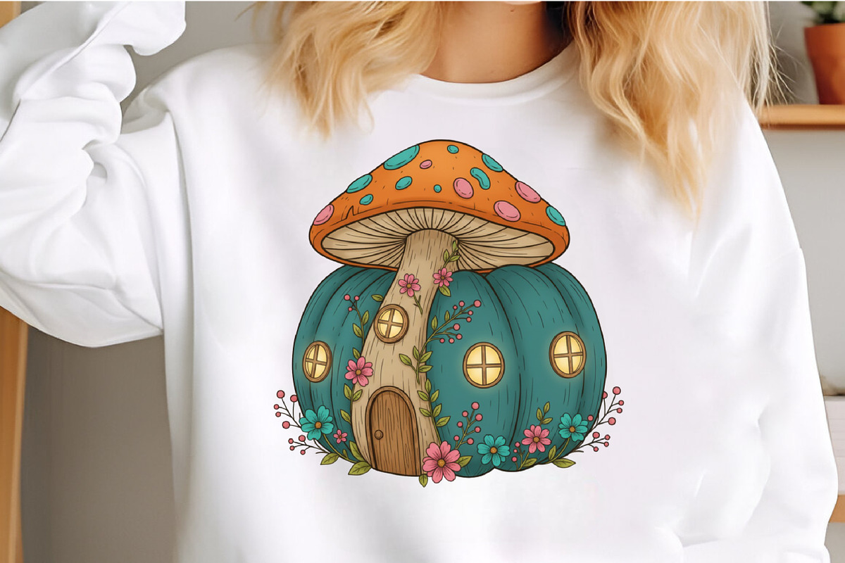 Whimsical Mushroom House PNG, an Illustration by Craft Nest (Photo 3 of 6)