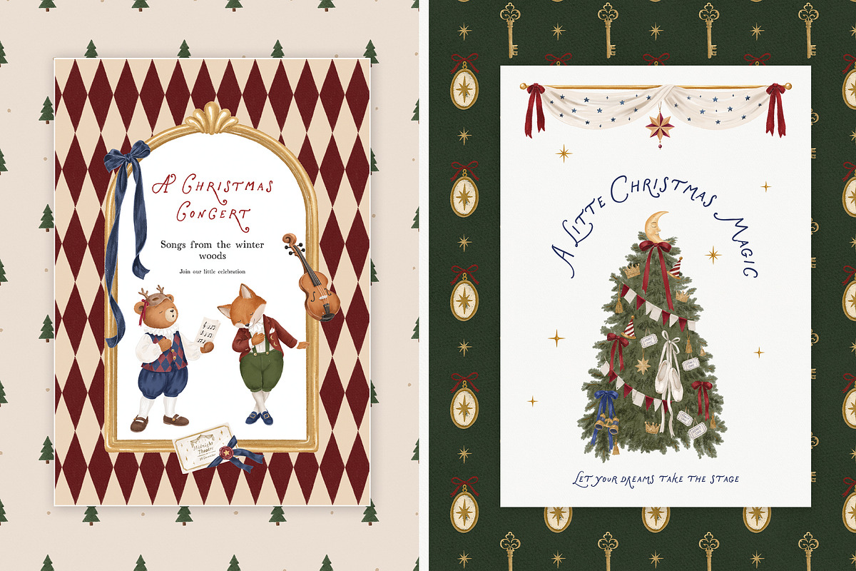 Christmas Theatre Clipart 230+, a Seasonal Illustration by Muse Artist (Photo 10 of 22)