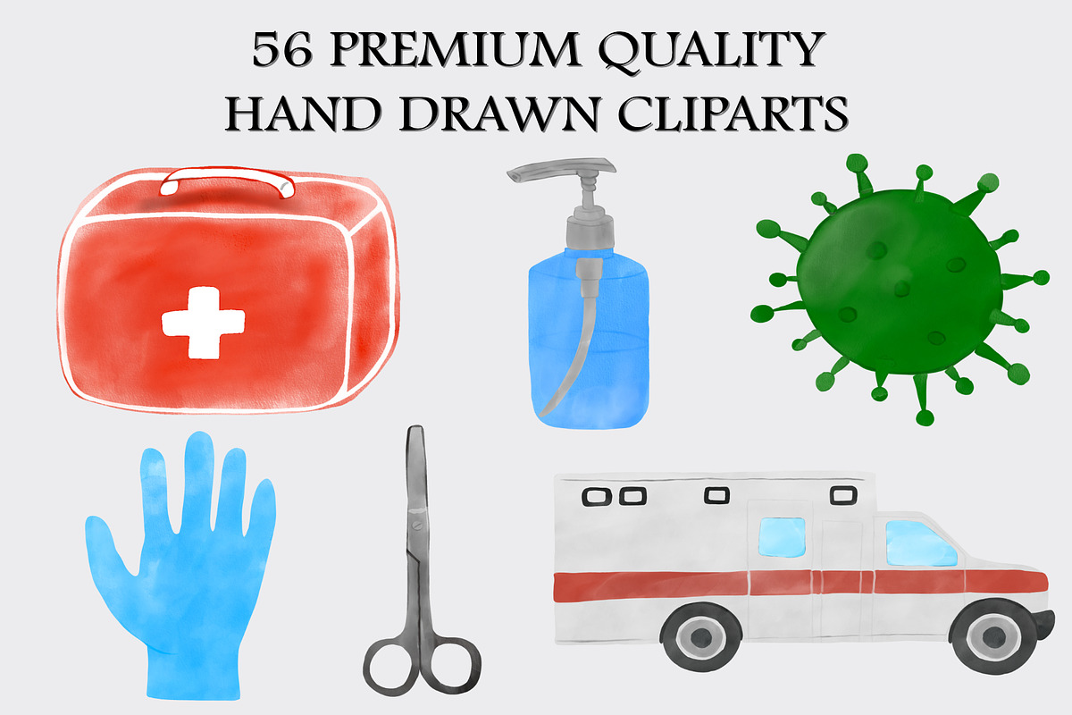Watercolor Medical Clipart Set, a Healthcare Illustration by CropUp Creative (Photo 2 of 4)