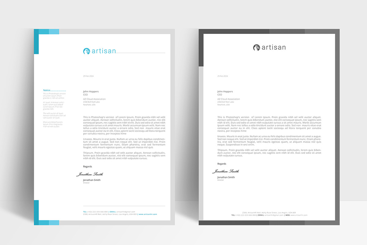 Letterhead Bundle, a Stationery Template by artisanHR