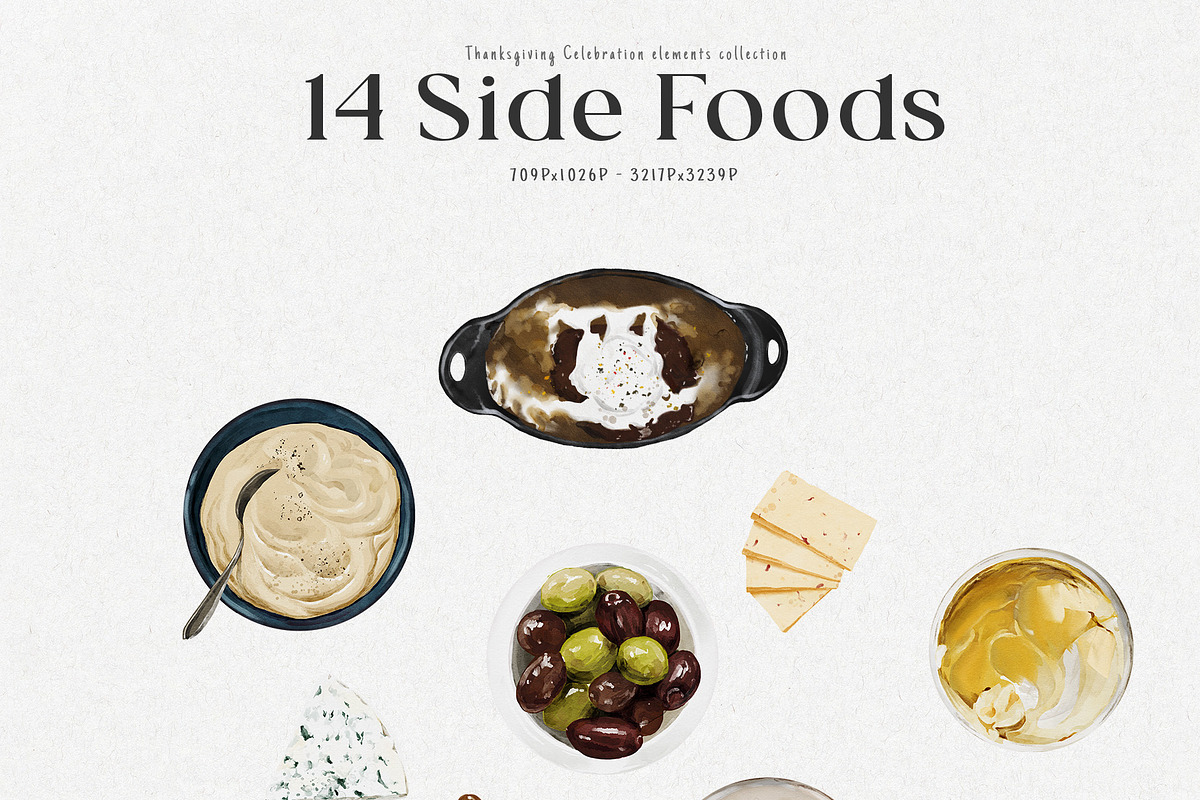 Watercolor Thanksgiving Collection, a Food Illustration by Damian Roh (Photo 4 of 17)