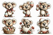 Whimsical Easter Koala Clipart, an Illustration by Libby Wishes (Thumbnail 4 of 7)