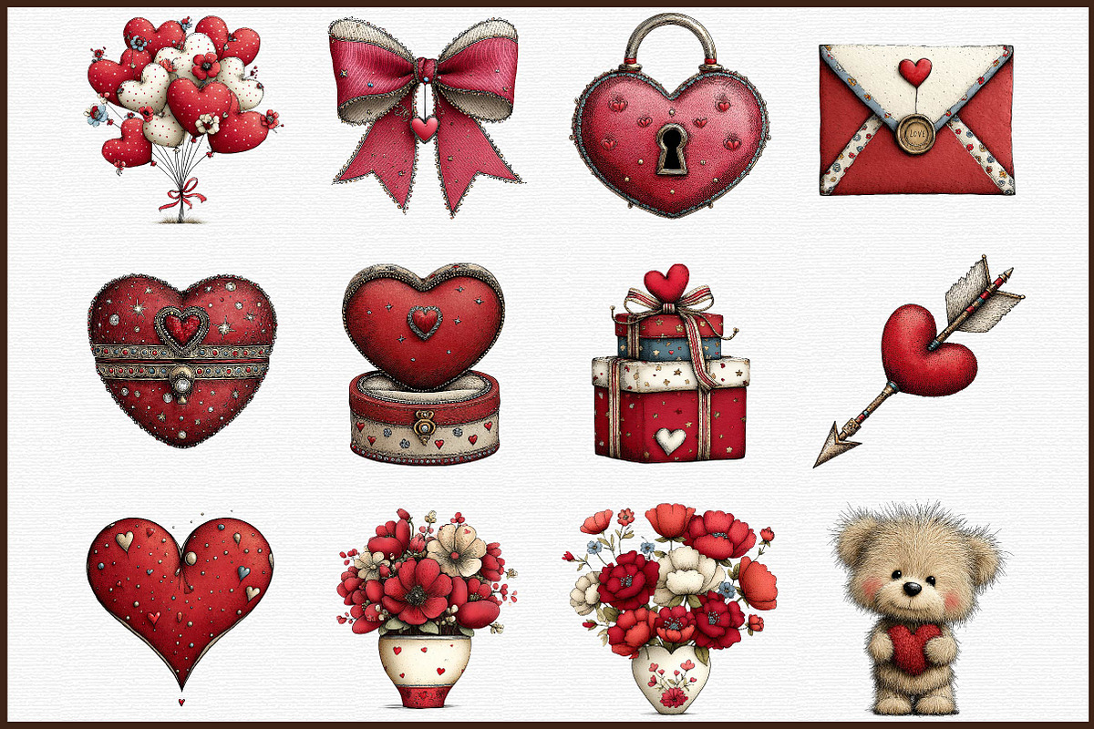 Watercolor Soft Love Clipart, an Illustration by Sublimation Artist (Photo 3 of 6)